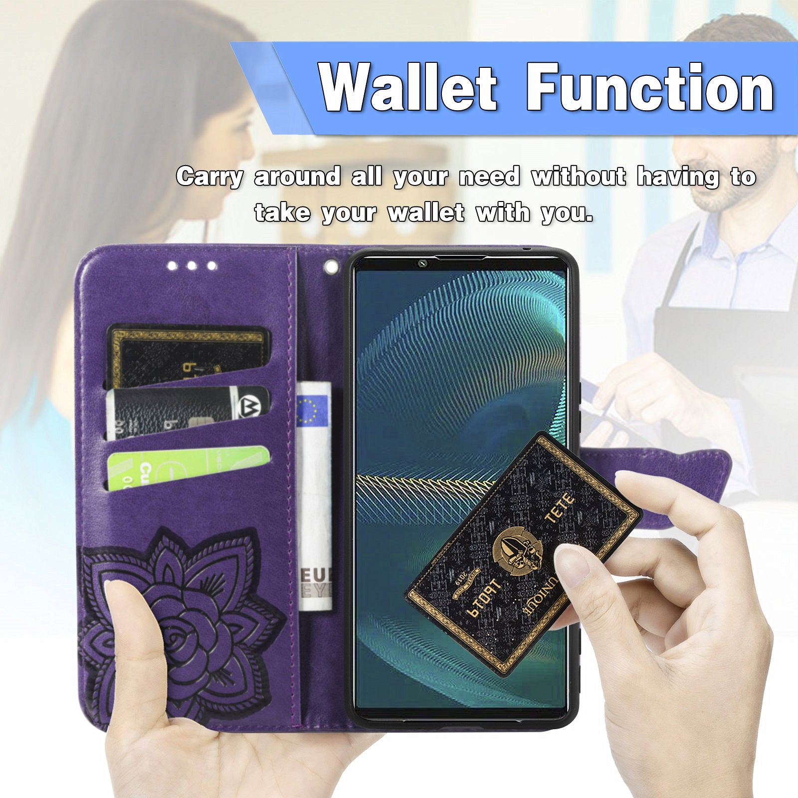 For Sony Xperia 5 IV 5G Anti-Dust PU Leather Phone Case Imprinted Butterfly Pattern Stand Wallet Flip Magnetic Closure Phone Cover For Sony Xperia 5 IV 5G Anti-Dust PU Leather Phone Case Imprinted Butterfly Pattern Stand Wallet Flip Magnetic Closure Phone Cover